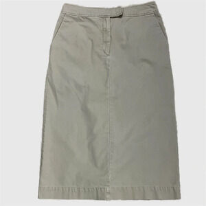 Vintage Eddie Bauer Legend Linden Skirt Size 12P Cotton Taupe Western